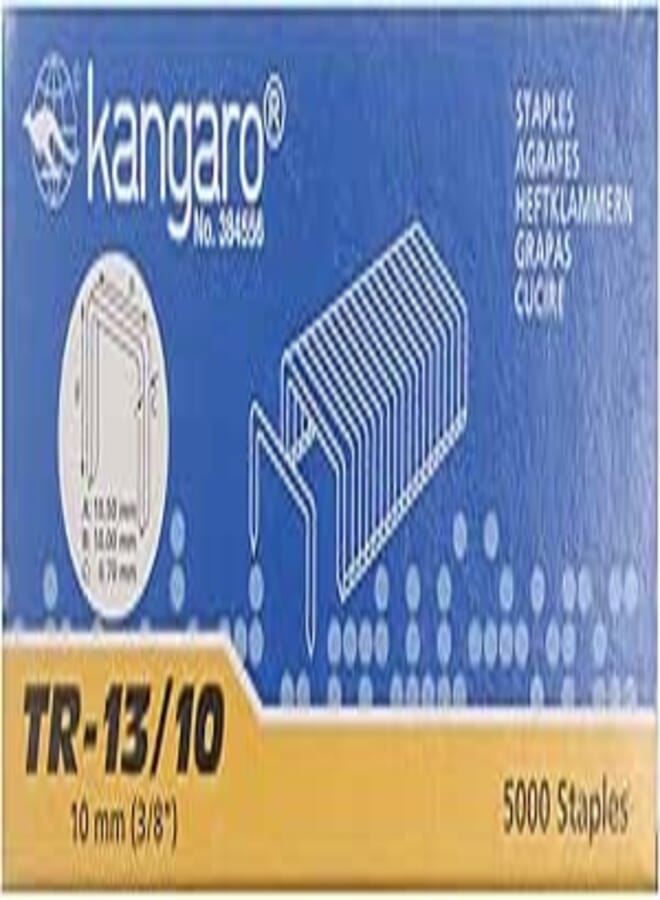 Kangaro TR-13/10 Staples 5000 Staples, Silver